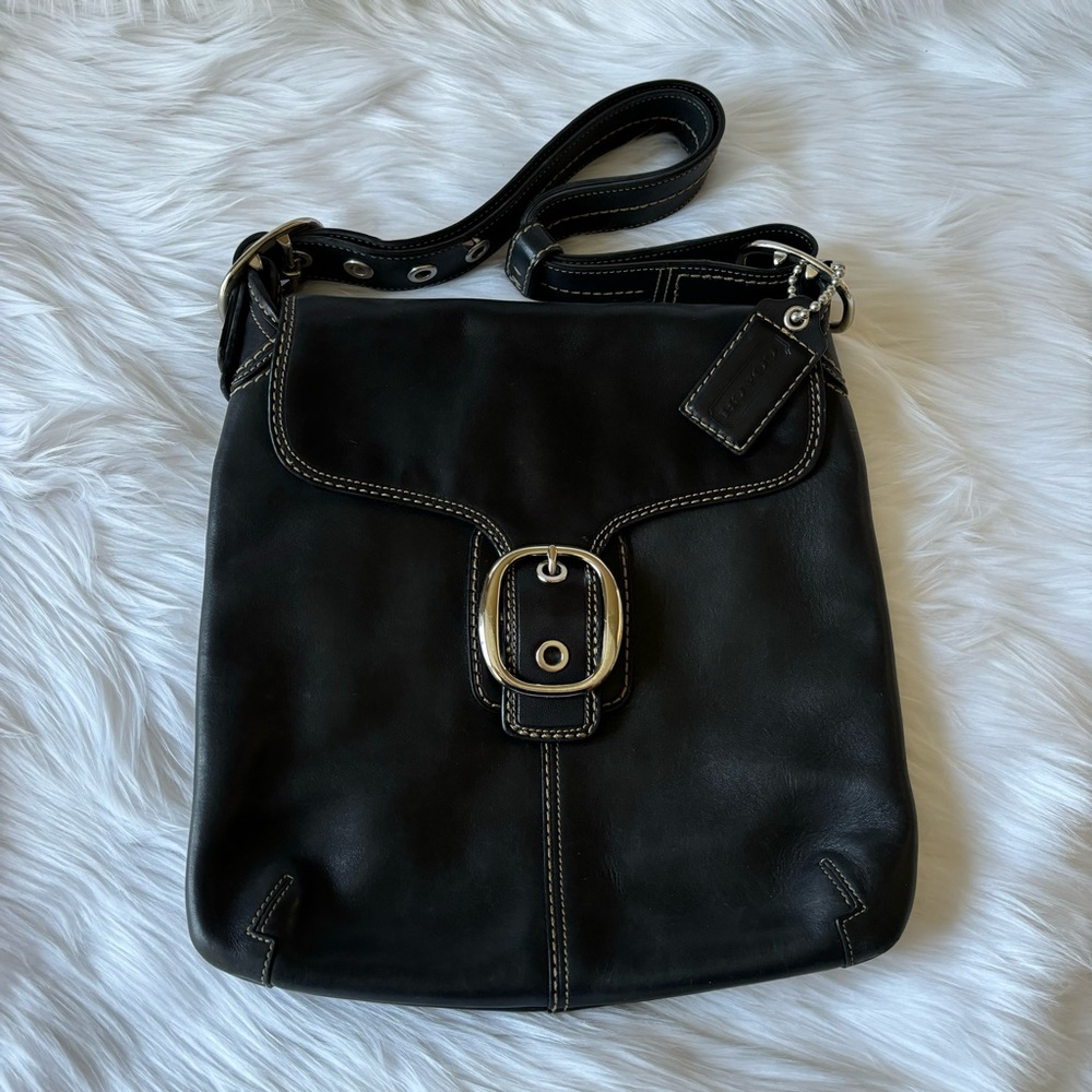 🖤🖤COACH BLEEKER CROSSBODY BLACK BAG WITH BUCKLE DETAIL